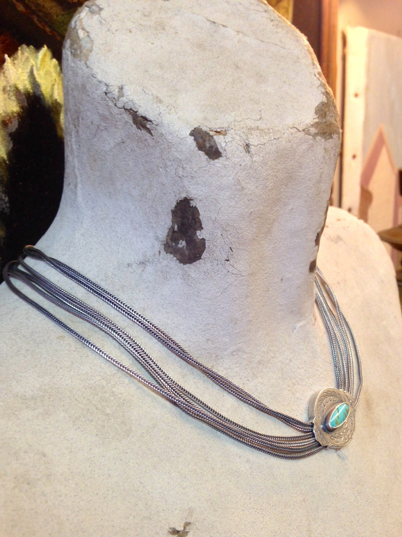 Vintage Sterling | Vintage Necklace | Vintage Turquoise | Vintage | Sterling | Turquoise | Necklace | Vintage Jewlery | gift | gift for her