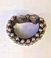 Vintage Bracelet, Sterling Silver, Beaded Bracelet, Silver Beads, Threaded Bracelet, Large Bracelet, Vintage Jewelry, Asian Jewelry, Chunky