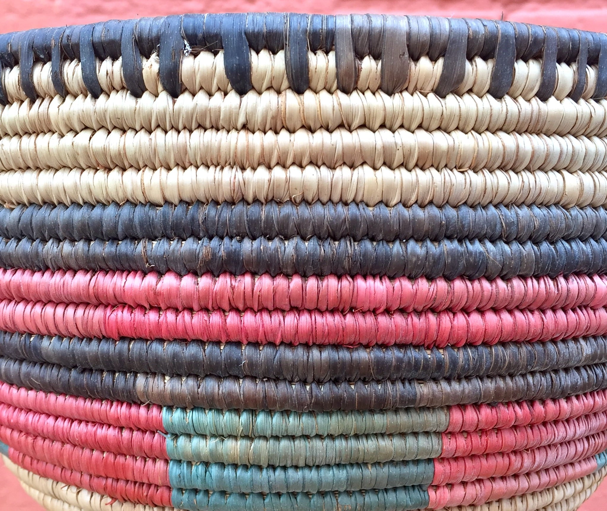 Woven Basket | Colorful Basket | Home Decor | Handmade Decor | Vintage Home Decor | Boho Decor | Boho Home Decor | Vintage Boho | Boho Home
