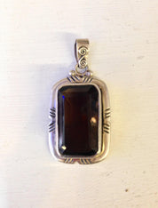 Vintage Crystal Pendant | Sterling Silver Crystal | Vintage Sterling Silver | Vintage Necklace Pendant | Sterling Silver Pendant