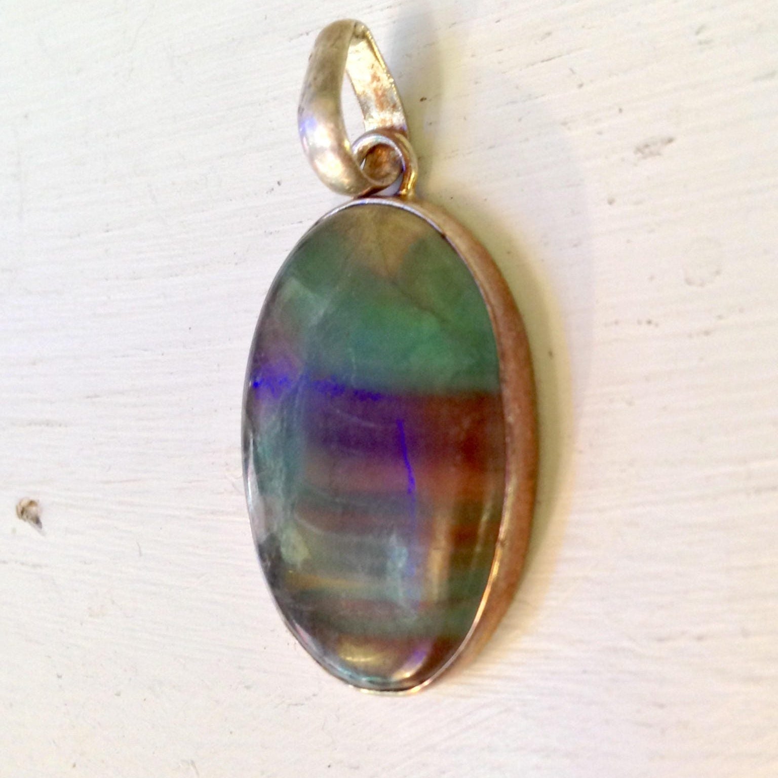 Vintage Opal Pendant | Vintage Silver Pendant | Silver Opal Pendant | Vintage Opal Necklace Pendant | Silver Opal Pendant