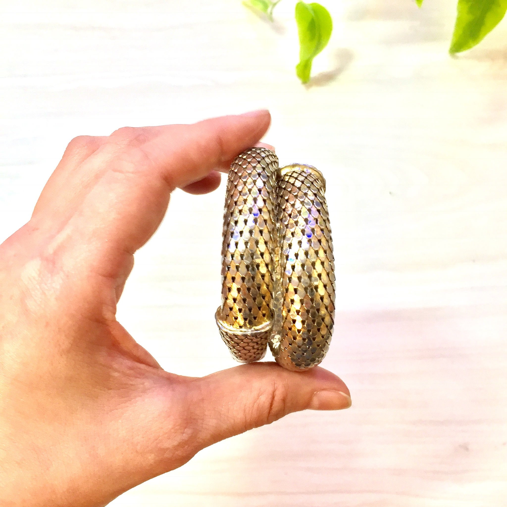 Vintage Mesh Snake Bracelet | Gold Tone Snake Wrap Bracelet | Costume Jewelry | 1970's Jewelry | Wrap Around Snake Bracelet | Boho Jewelry