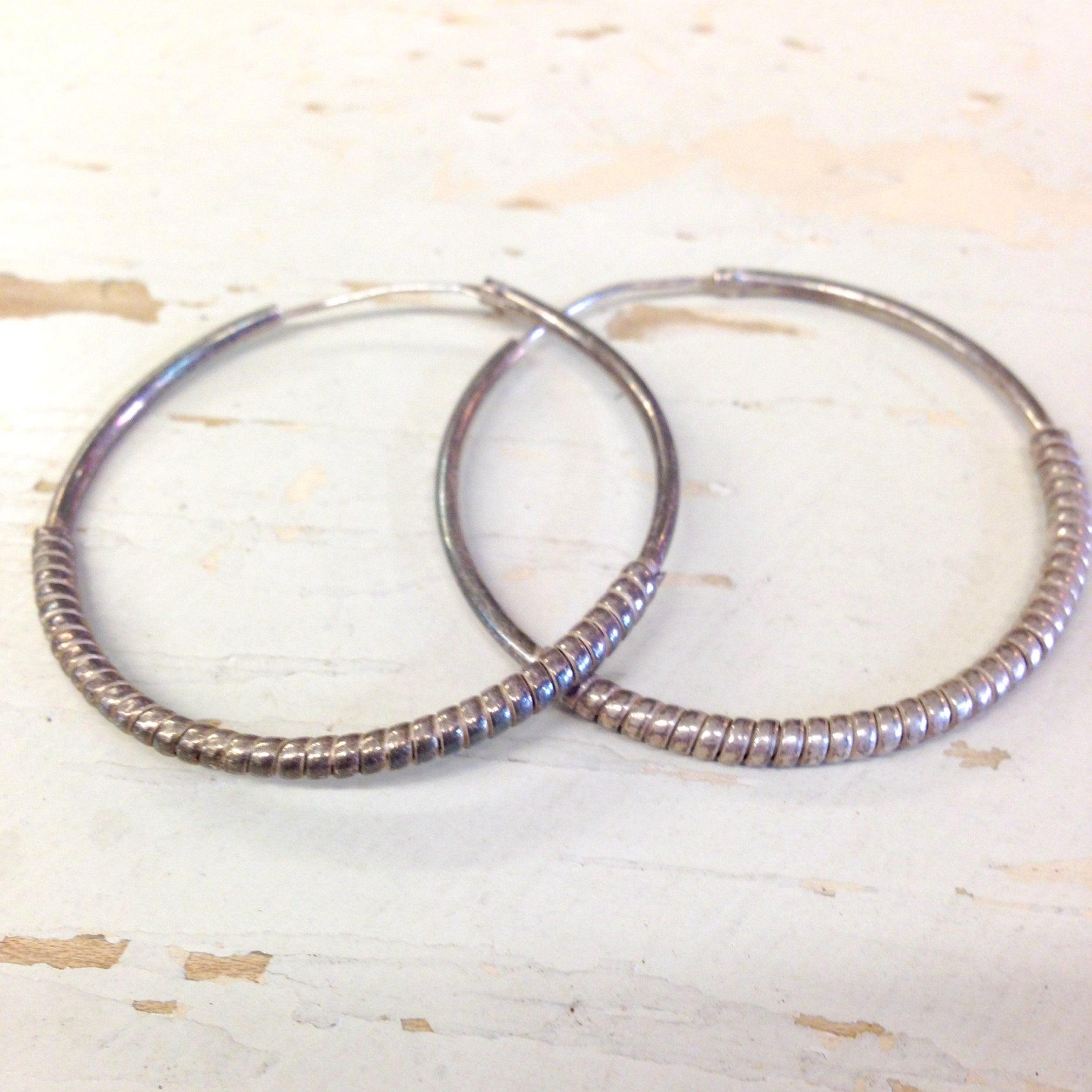 Silver Hoops | Vintage Silver Hoops | Silver Earrings | Silver Jewlery | Vintage Jewlery | Silver