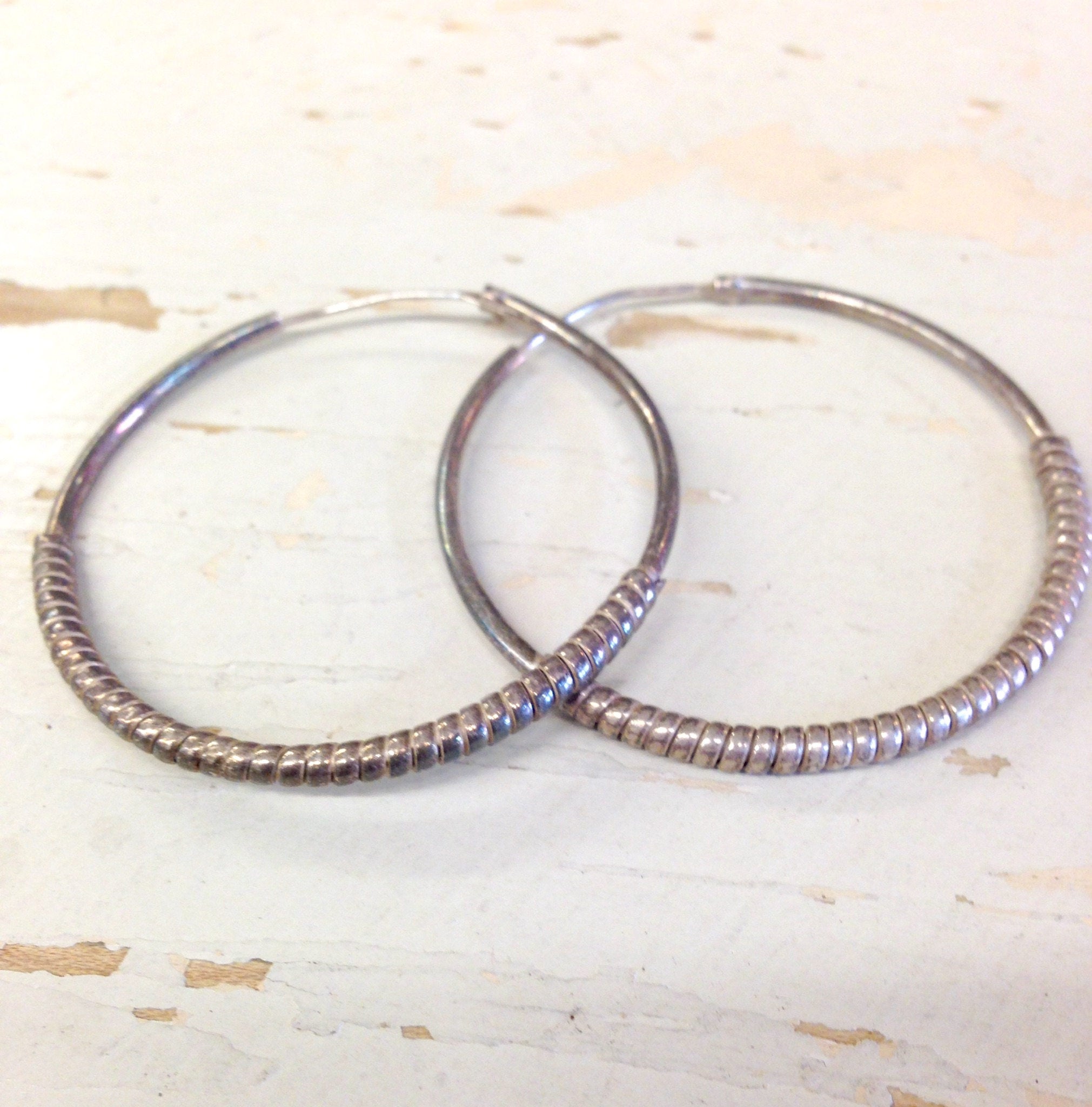 Silver Hoops | Vintage Silver Hoops | Silver Earrings | Silver Jewlery | Vintage Jewlery | Silver