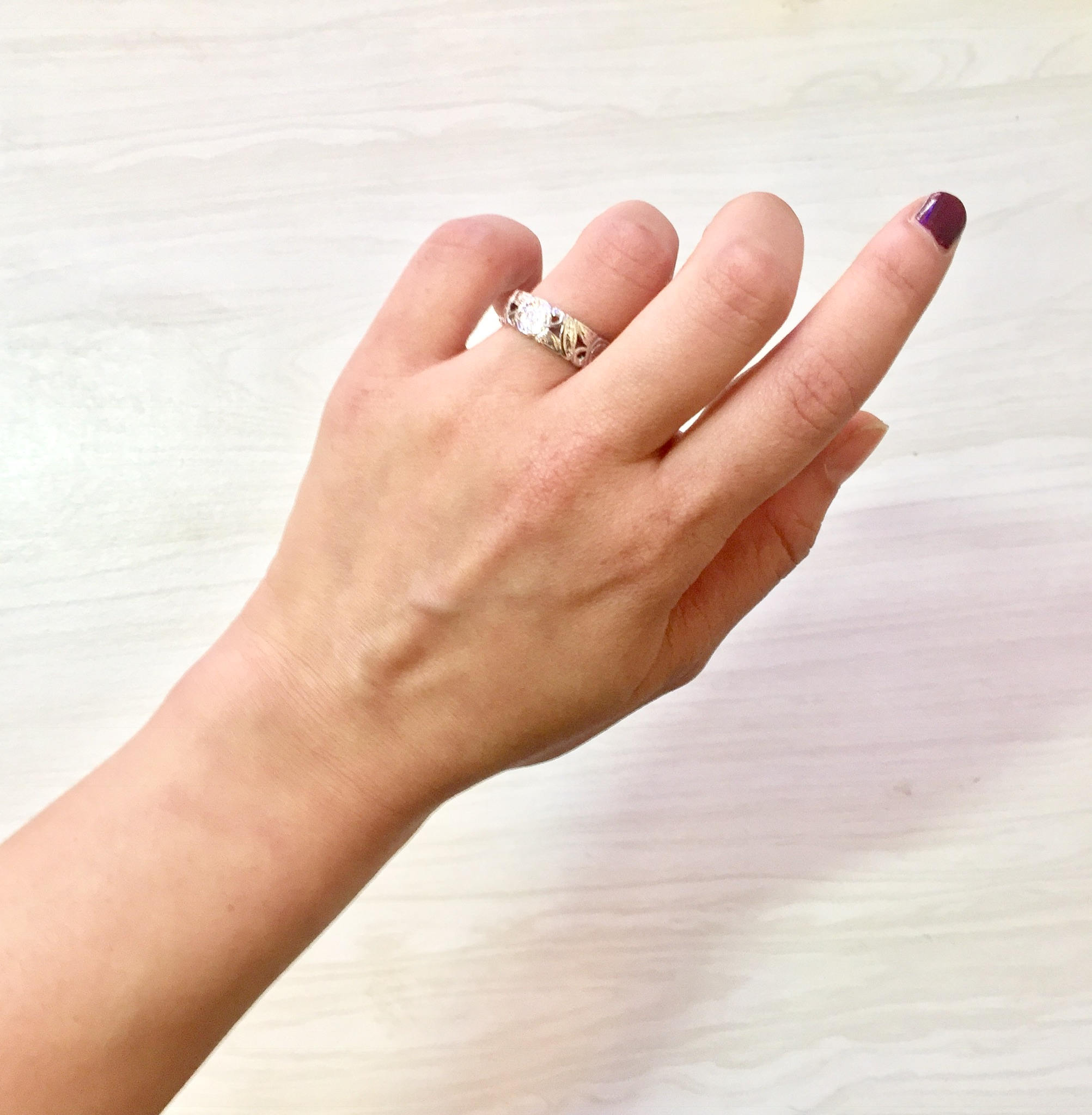 Platinum Floral Wedding Band | Platinum Wedding Ring | Floral Filagree | Anniversary Gift | Vintage Engagement | Engraved Platinum Ring |