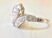 Platinum and Diamond Art Deco Engagement Ring | Vintage Engagement | Diamond Ring | Platinum Jewelry | Art Deco Ring | estate jewelry |Gift
