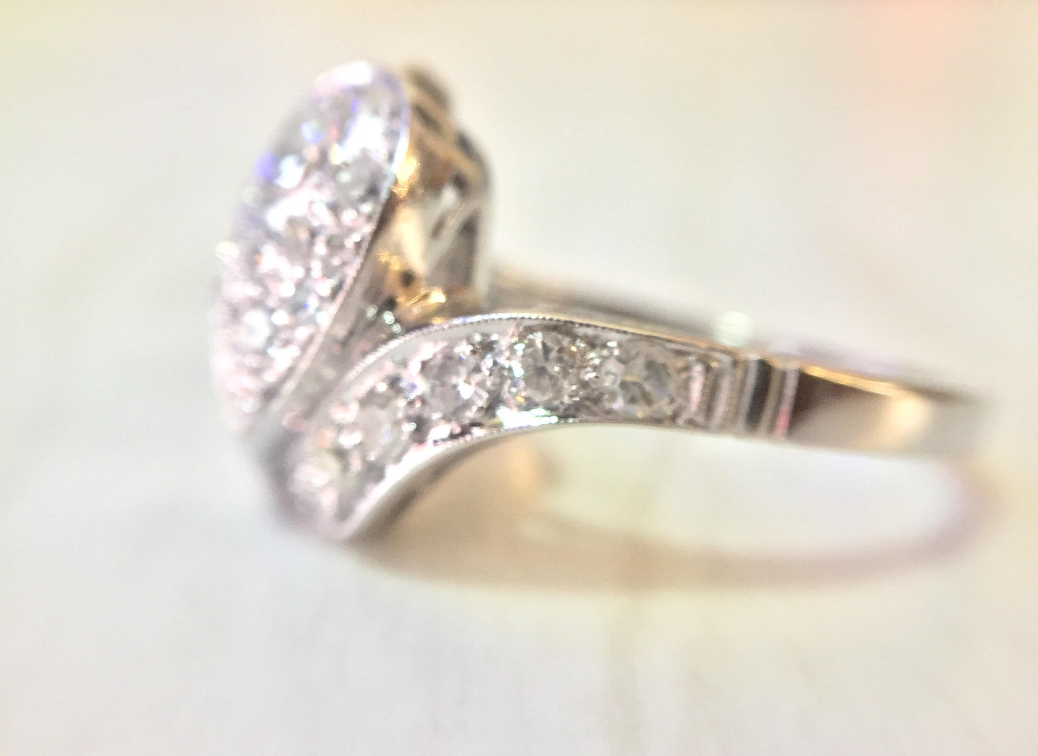 Platinum and Diamond Art Deco Engagement Ring | Vintage Engagement | Diamond Ring | Platinum Jewelry | Art Deco Ring | estate jewelry |Gift