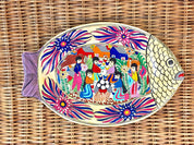 Fish Tray | Fish Platter | Colorful Serving Platter | Ethnic Serving Platter | Wall Decor | Vintage Wall Decor | Fish Decor