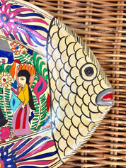 Fish Tray | Fish Platter | Colorful Serving Platter | Ethnic Serving Platter | Wall Decor | Vintage Wall Decor | Fish Decor