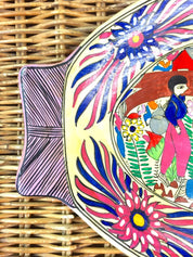 Fish Tray | Fish Platter | Colorful Serving Platter | Ethnic Serving Platter | Wall Decor | Vintage Wall Decor | Fish Decor
