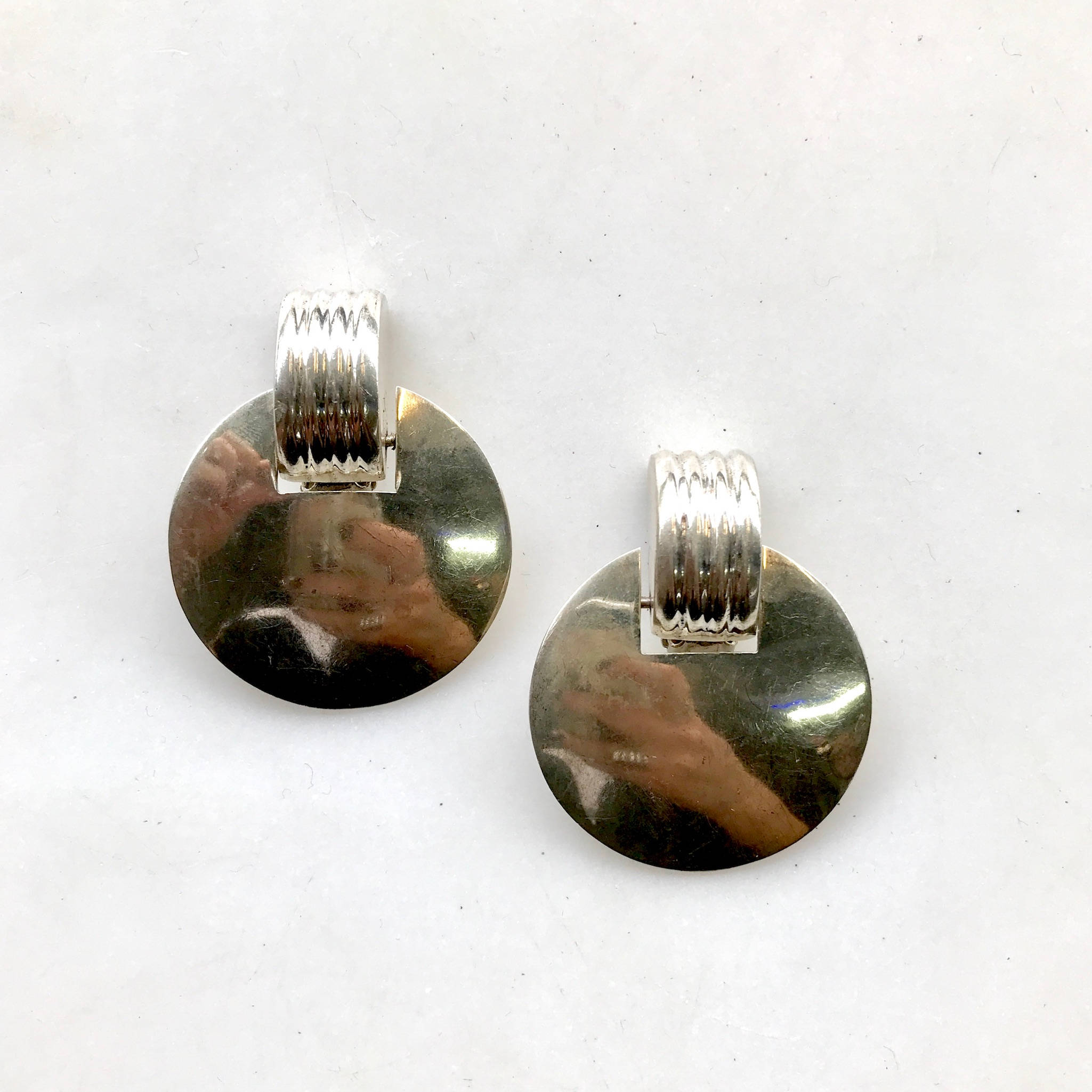 Vintage Sterling Silver Taxco Clip On Earrings | Silver Taxco Jewelry | Minimalist Earrings | Clip On Earrings | Vintage Silver Jewelry |