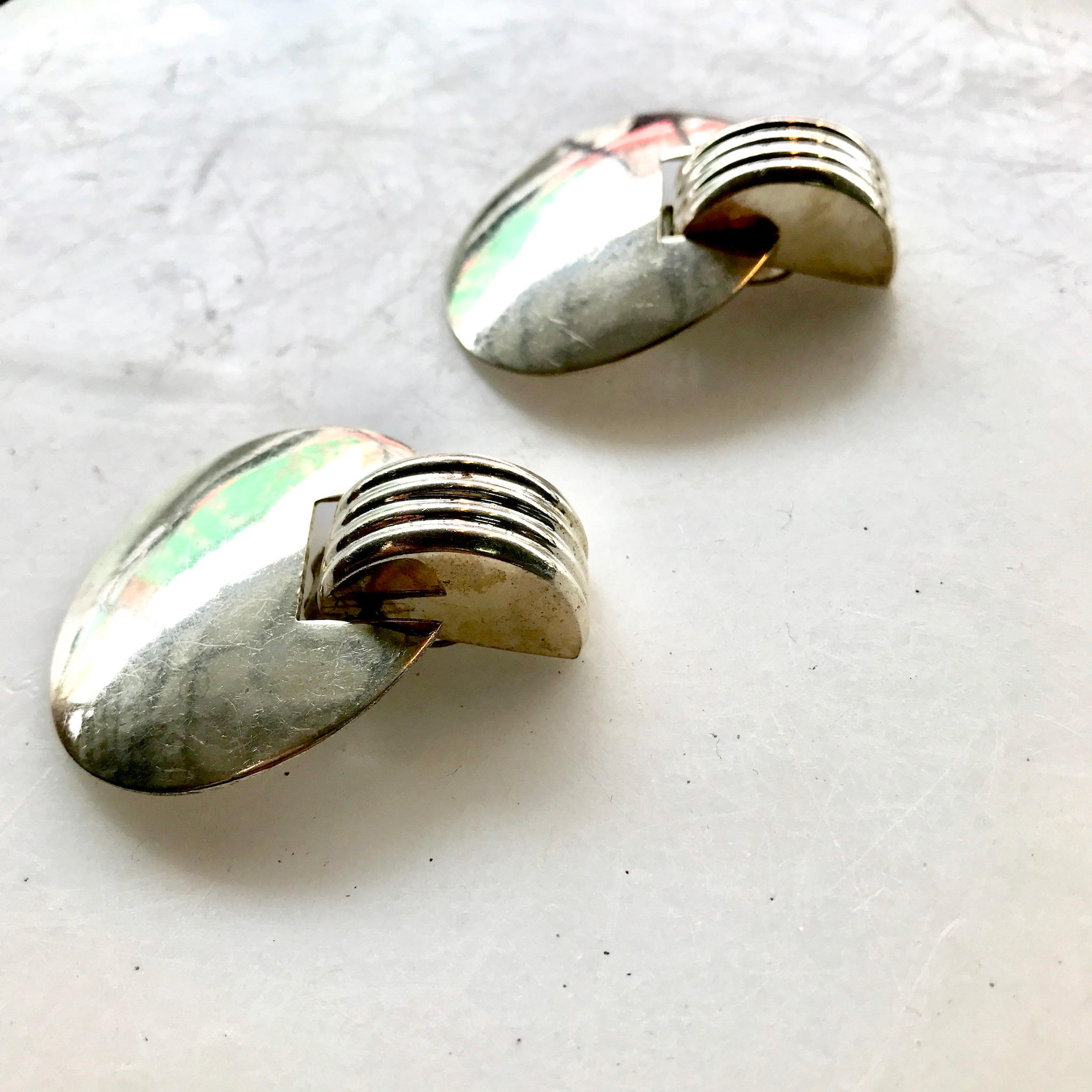 Vintage Sterling Silver Taxco Clip On Earrings | Silver Taxco Jewelry | Minimalist Earrings | Clip On Earrings | Vintage Silver Jewelry |