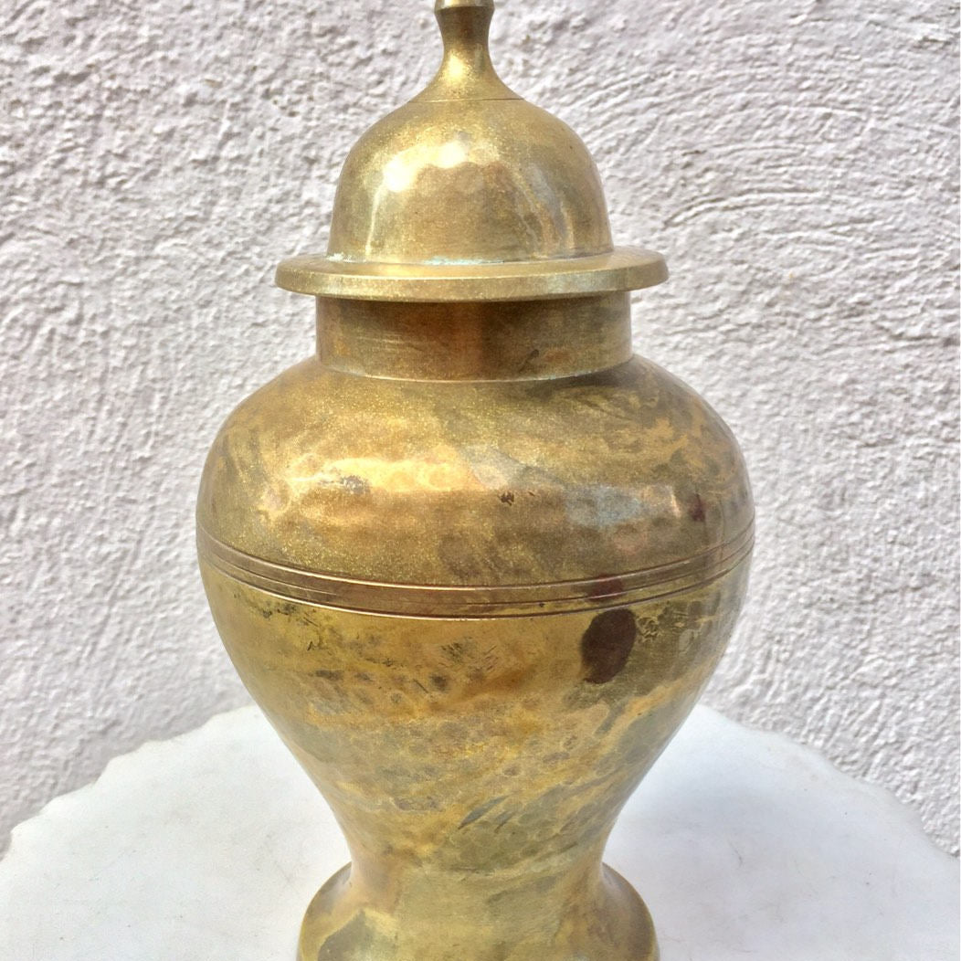 Brass Urn | Brass Vase | Vintage Brass | Brass | Etched Brass | Vintage Decor | Hammered Brass | Hammered Vase | Vintage Home