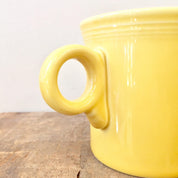 Set Of Three Fiesta Mugs | Tom and Jerry Yellow Fiesta Mugs | Fiestaware | Ring Handle Mug | HLC Fiesta Mug | Yellow Mug | Homer Laughlin |