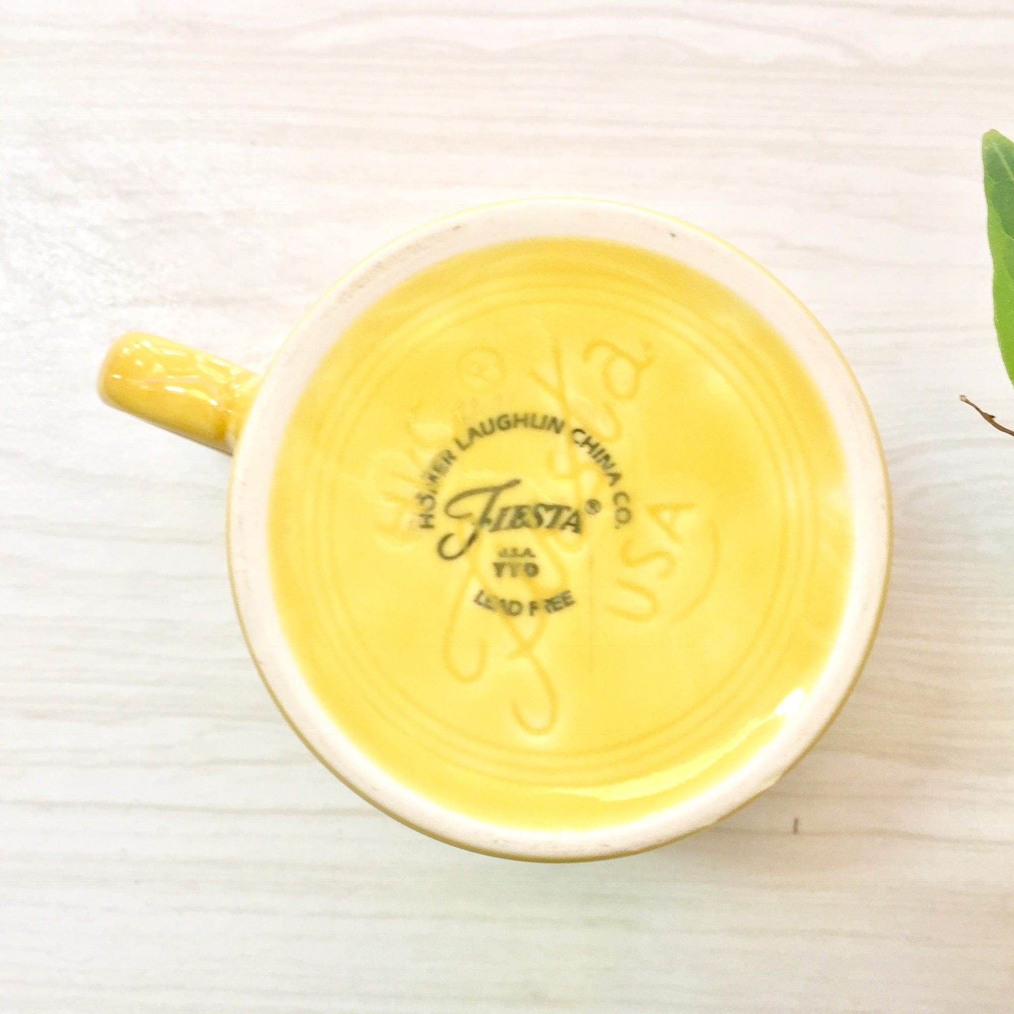 Set Of Three Fiesta Mugs | Tom and Jerry Yellow Fiesta Mugs | Fiestaware | Ring Handle Mug | HLC Fiesta Mug | Yellow Mug | Homer Laughlin |