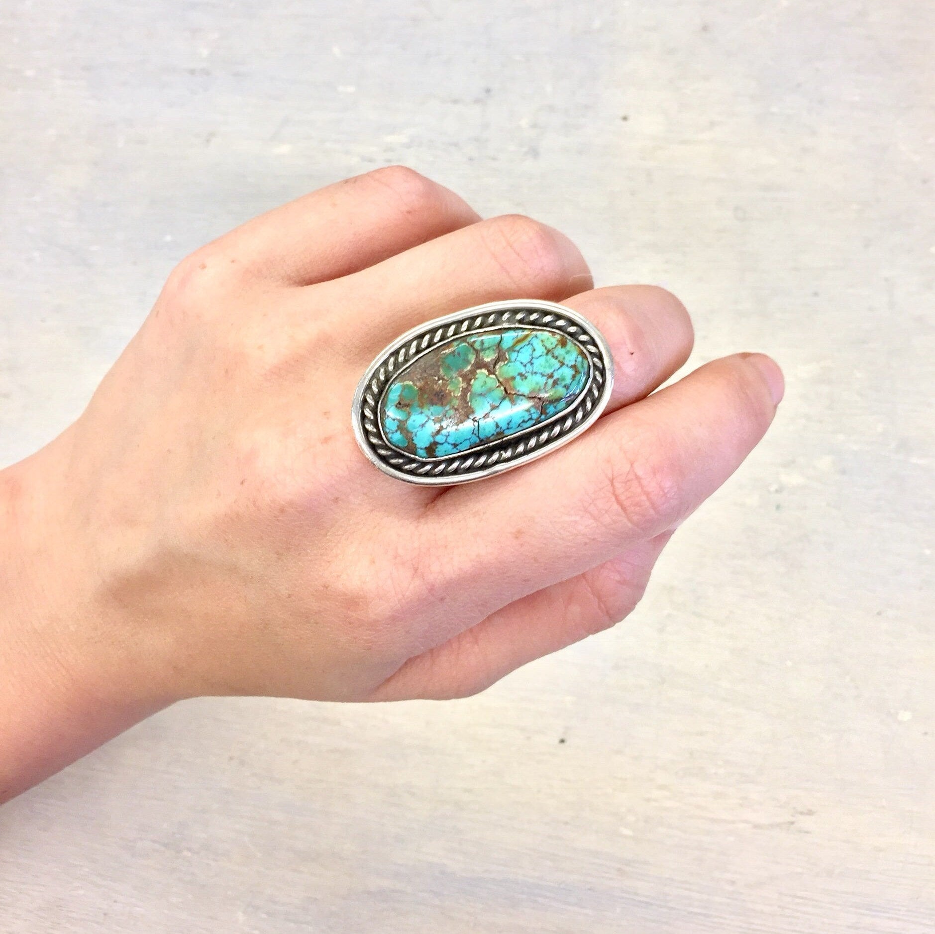 Vintage Turquoise Ring | Vintage Ring | Turquoise Stone | Statement Piece | Ring | Jewelry | Vintage Jewelry | Large Turquoise Ring
