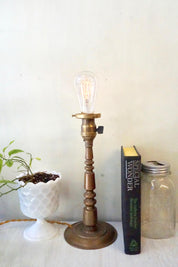 Brass Candlestick Lamp | Edison Bulb | Candlestick Lamp | Light Fixture | Table Lamp | Accent Lamp | Home Decor | Boho Home | Desk Lamp