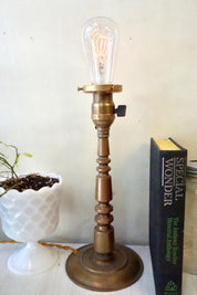 Brass Candlestick Lamp | Edison Bulb | Candlestick Lamp | Light Fixture | Table Lamp | Accent Lamp | Home Decor | Boho Home | Desk Lamp