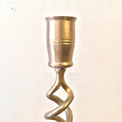 Vintage Brass 9" Open Barley Twist Candlestick Holders | Brass Spiral Candle Holder | Spiral Brass | Pair Of Candlestick Holders | Gift