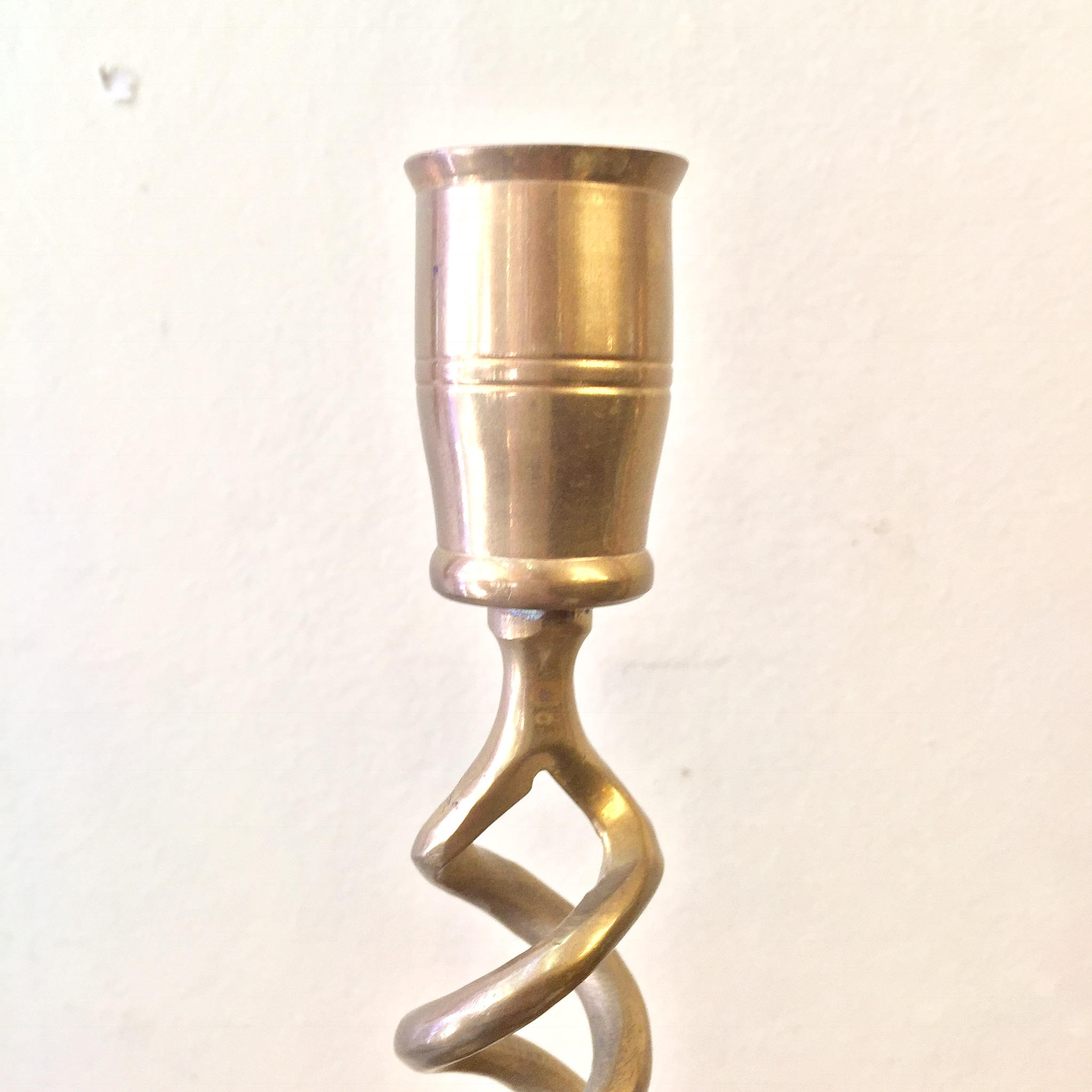 Vintage Brass 9" Open Barley Twist Candlestick Holders | Brass Spiral Candle Holder | Spiral Brass | Pair Of Candlestick Holders | Gift