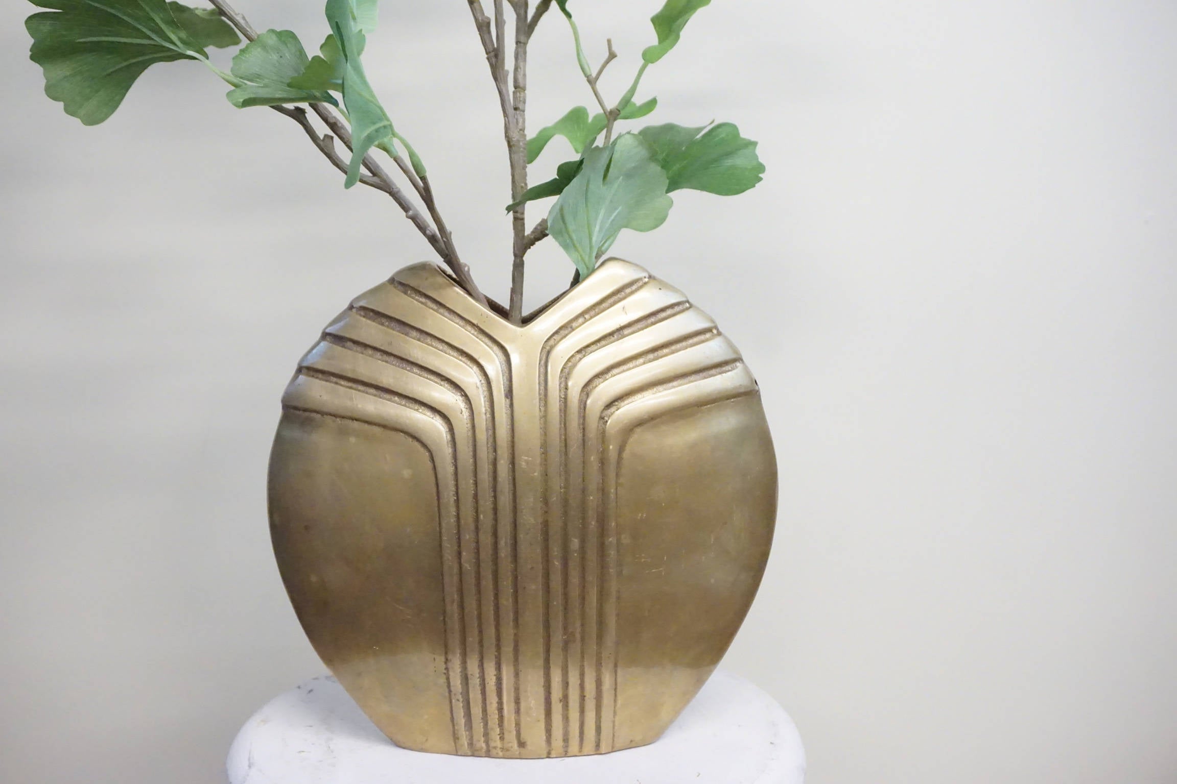 Vintage Brass Vase | Art Deco Style Brass Vase | Minimalist Design | Brass Home Decor | Vase | Bohemian Home Decor | Boho Home | Gift Idea