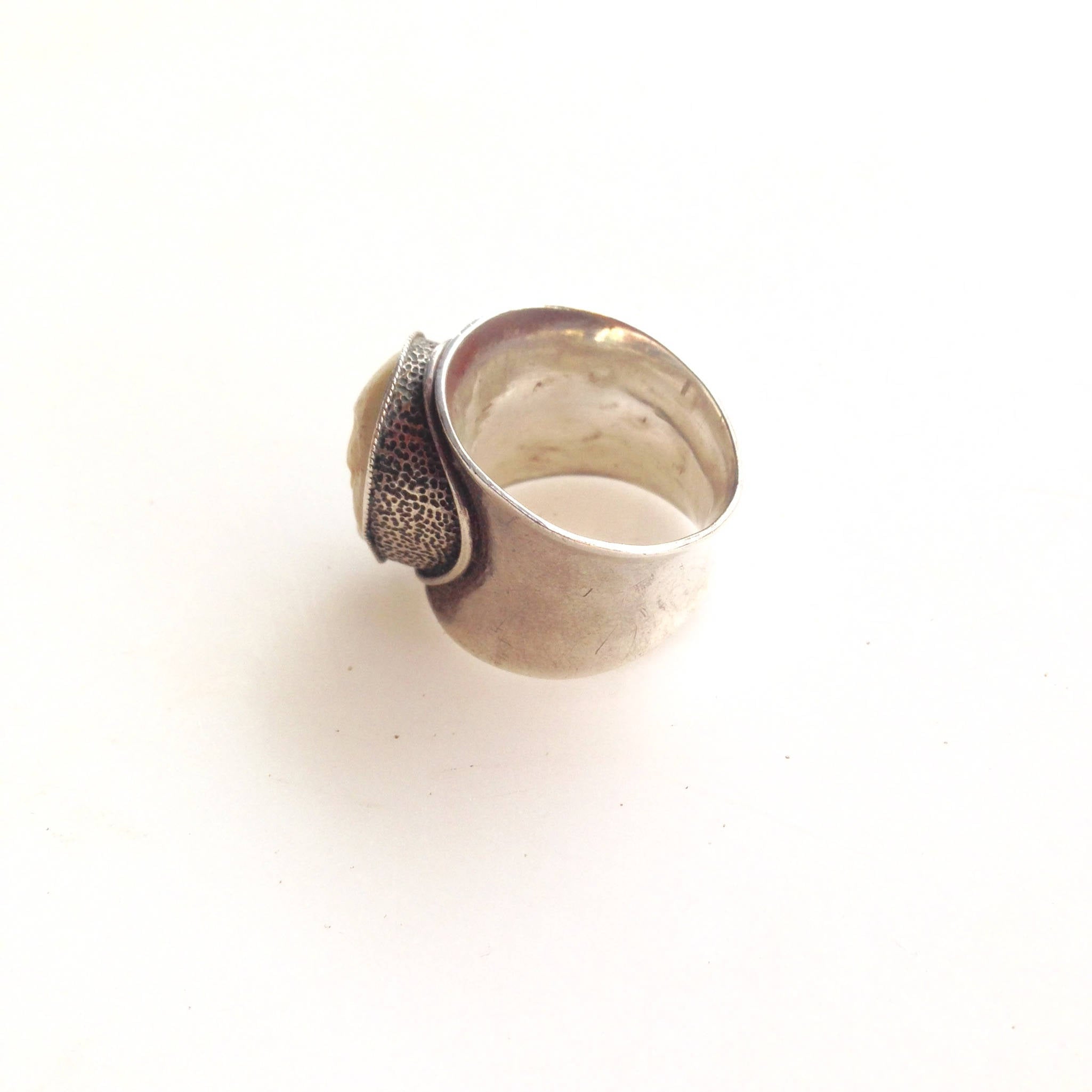 Vintage Face Ring | 925 Silver | Happy face | Antique Silver | Vintage Jewlery | Large Ring | moon face | cosmic | sterling silver