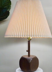 Mid century lamps | set of lamps | mcm lamp | lighting | vintage | wooden lamp | pair of lamps | retro shades | Mid century modern | cube