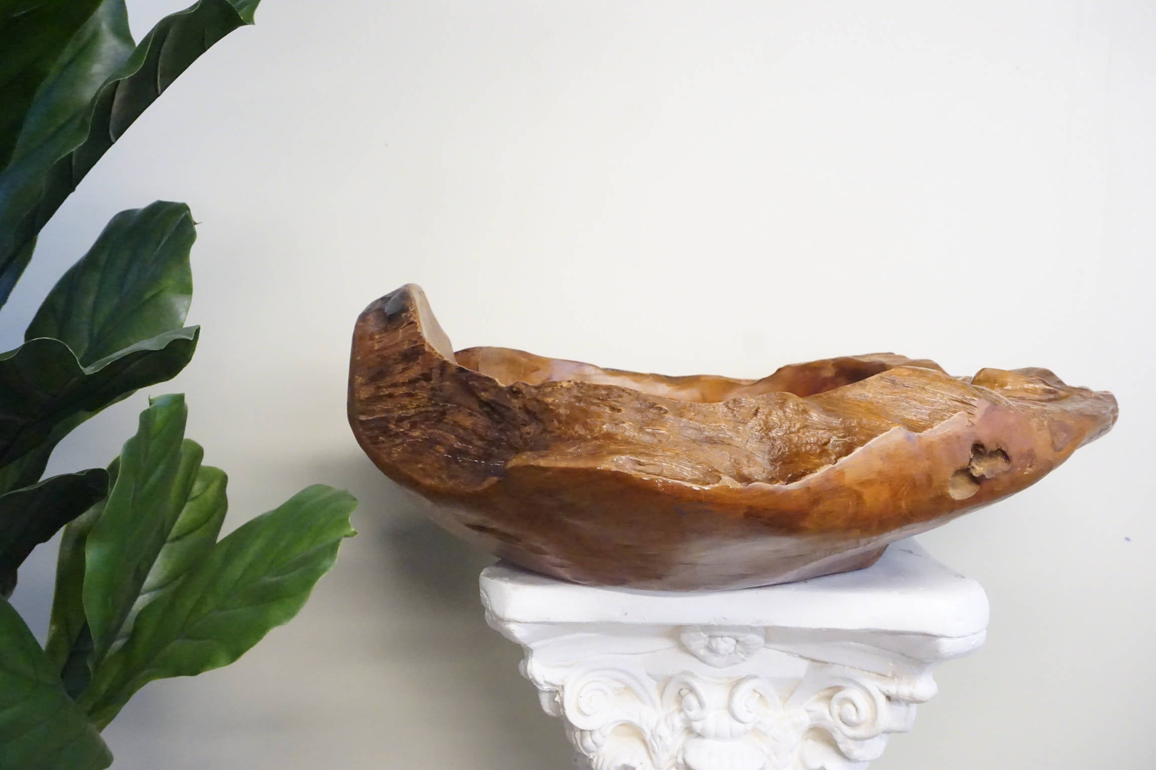 Large Burl Wood Catch All | Hand Carved Wood | Large Wooden Catch All Dish | Hand Carved Wooden Dish | Home Decor | Bohemian Home Decor |