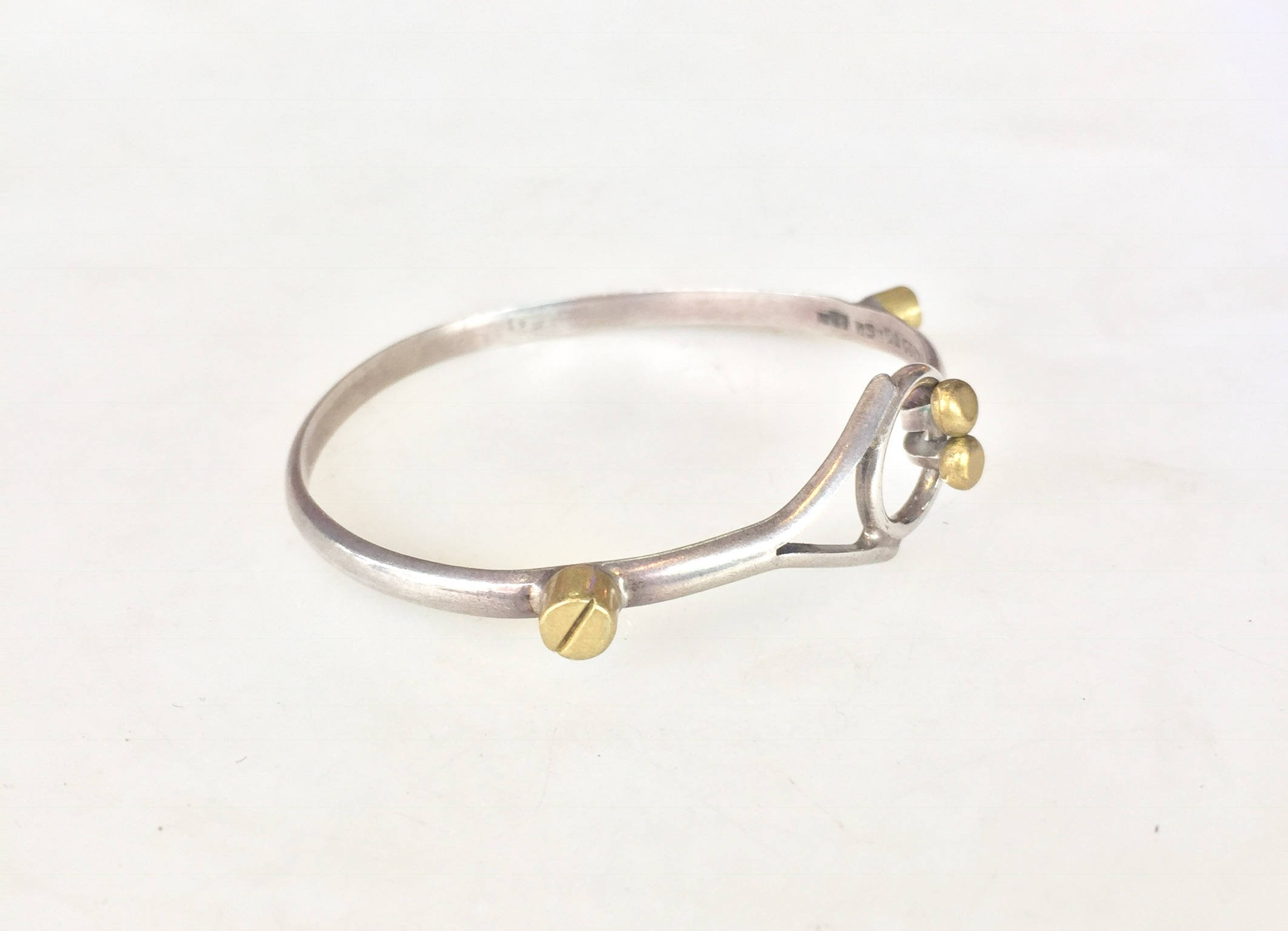 Vintage Bracelet | Bangle Bracelet | Mexico | Sterling Silver | Vintage Jewelry | 925 | bracelet | copper and silver| abstract | modern |