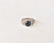 Black Onyx | Sterling Silver | Vintage Jewelry | Mexican Made | Ring | Jewelry | black stone | filagree |925 | ring| silver ring| vintage