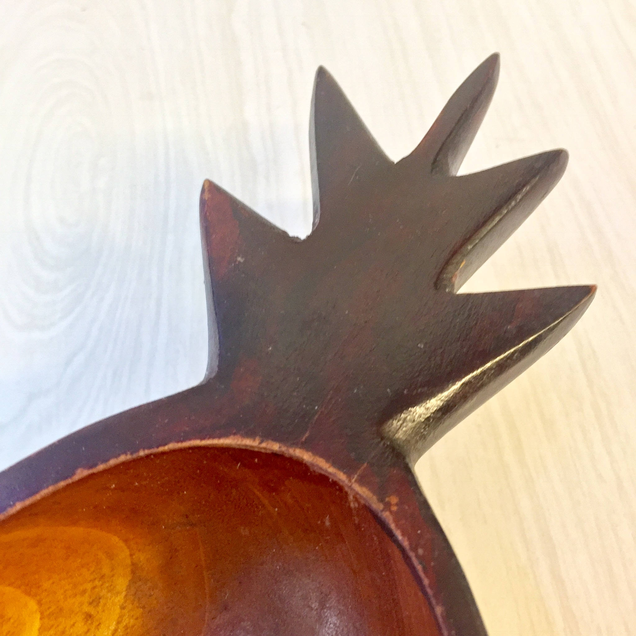 Vintage Wooden Pineapple Bowl | Pineapple Trinket Dish | Catch All Dish | Boho Home | Home Decor | Midcentury Modern Decor | Wooden Dish