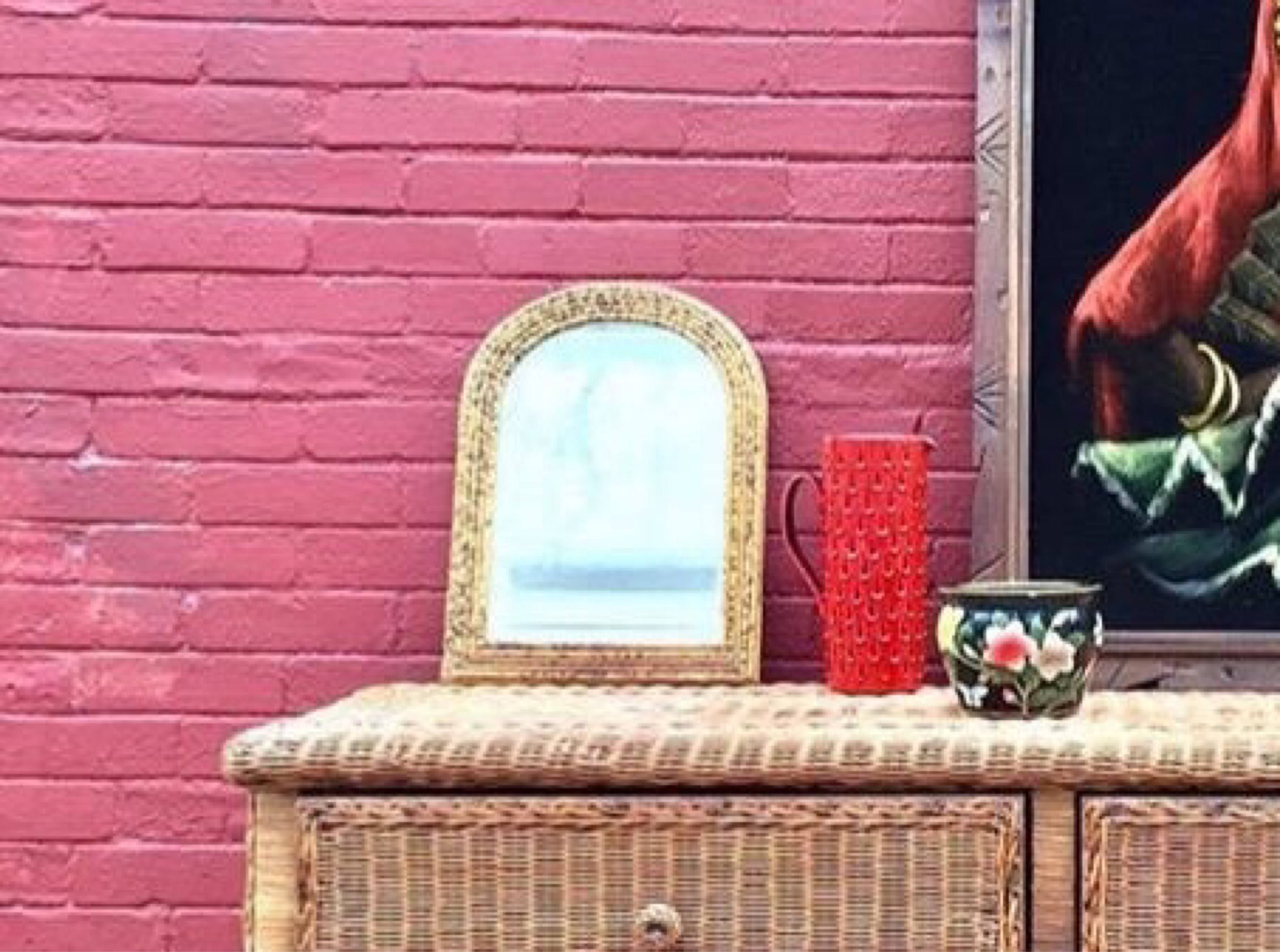 Bamboo Mirror | Vintage Bamboo | Boho Home | Boho Home Decor | Vintage Boho Decor | Mirror | Small Mirror | Vintage Mirror | Vintage Decor