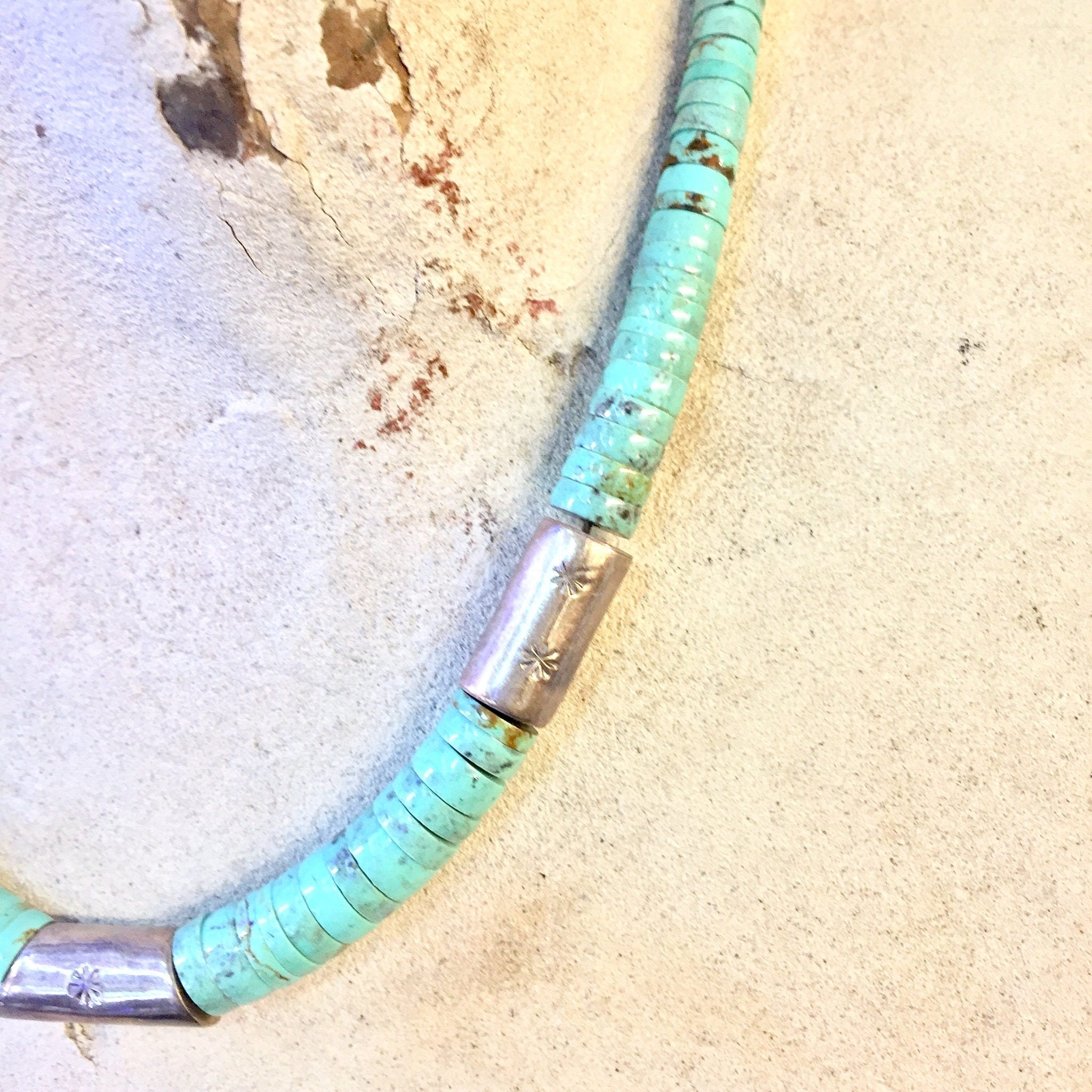 Vintage Turquoise Necklace | Bohemian Jewelry | Vintage Jewelry | Sterling Silver | 925 | Boho Jewelry | Handmade | Gift For Her | Silver
