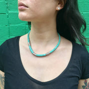 Vintage Turquoise Necklace | Bohemian Jewelry | Vintage Jewelry | Sterling Silver | 925 | Boho Jewelry | Handmade | Gift For Her | Silver