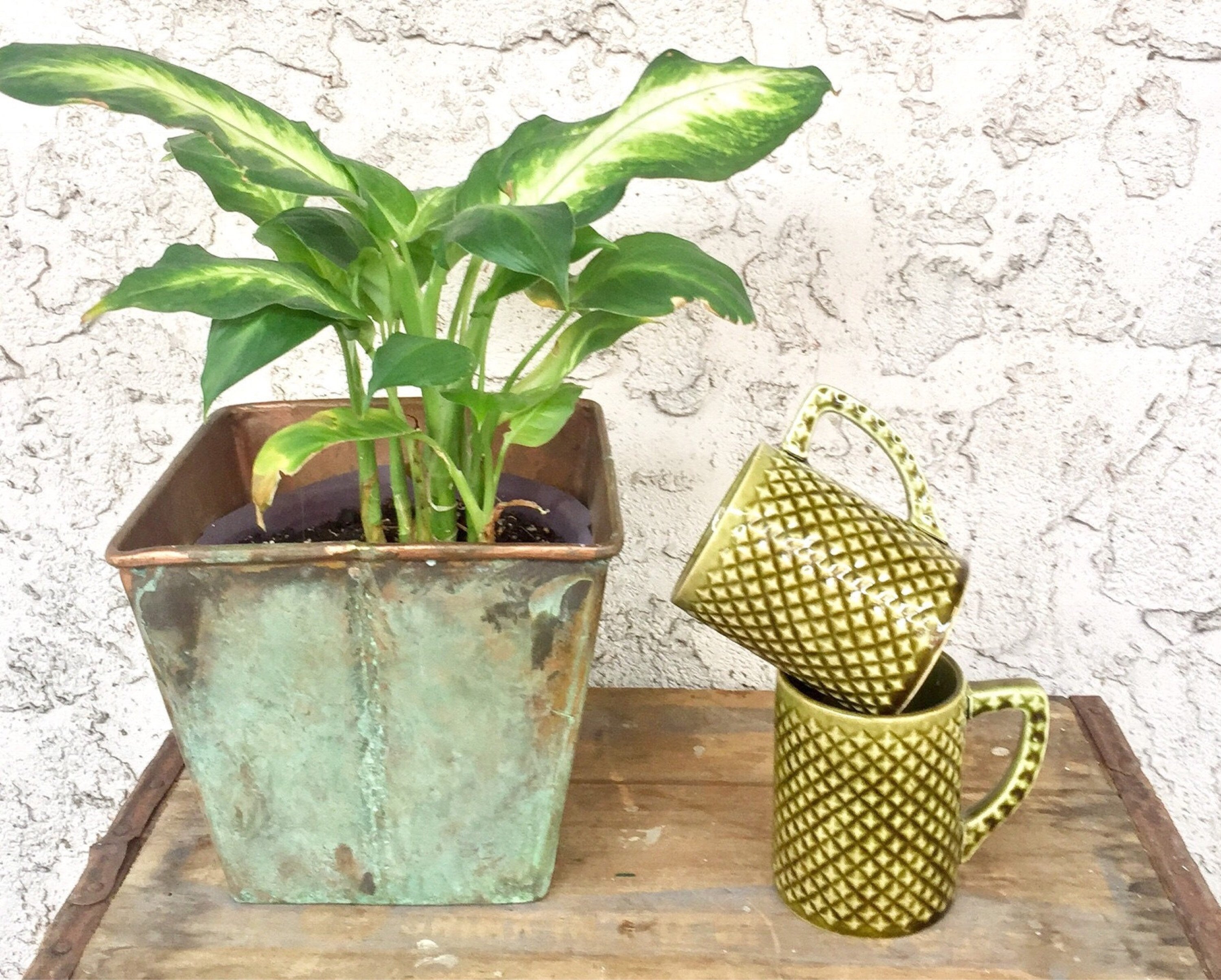Vintage Holt Howard Mugs | Midcentury Modern | MCM | Green | Vintage Mugs | Drink ware | Ceramic Mugs | Gift For Her | Housewarming Gift