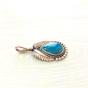 Vintage Southwestern Turquoise Pendant | Sterling Silver Pendant | Turquoise Jewelry | Bohemian Style | Boho Jewelry | Hippie Jewelry |