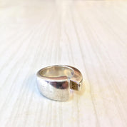 Abstract Sterling Silver Ring | Minimalist Jewelry | 925 Ring | Thick Band Ring | Holiday Gift Idea | Gift for Her | Statement Jewelry |