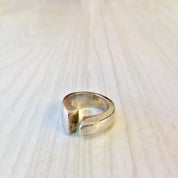 Abstract Sterling Silver Ring | Minimalist Jewelry | 925 Ring | Thick Band Ring | Holiday Gift Idea | Gift for Her | Statement Jewelry |