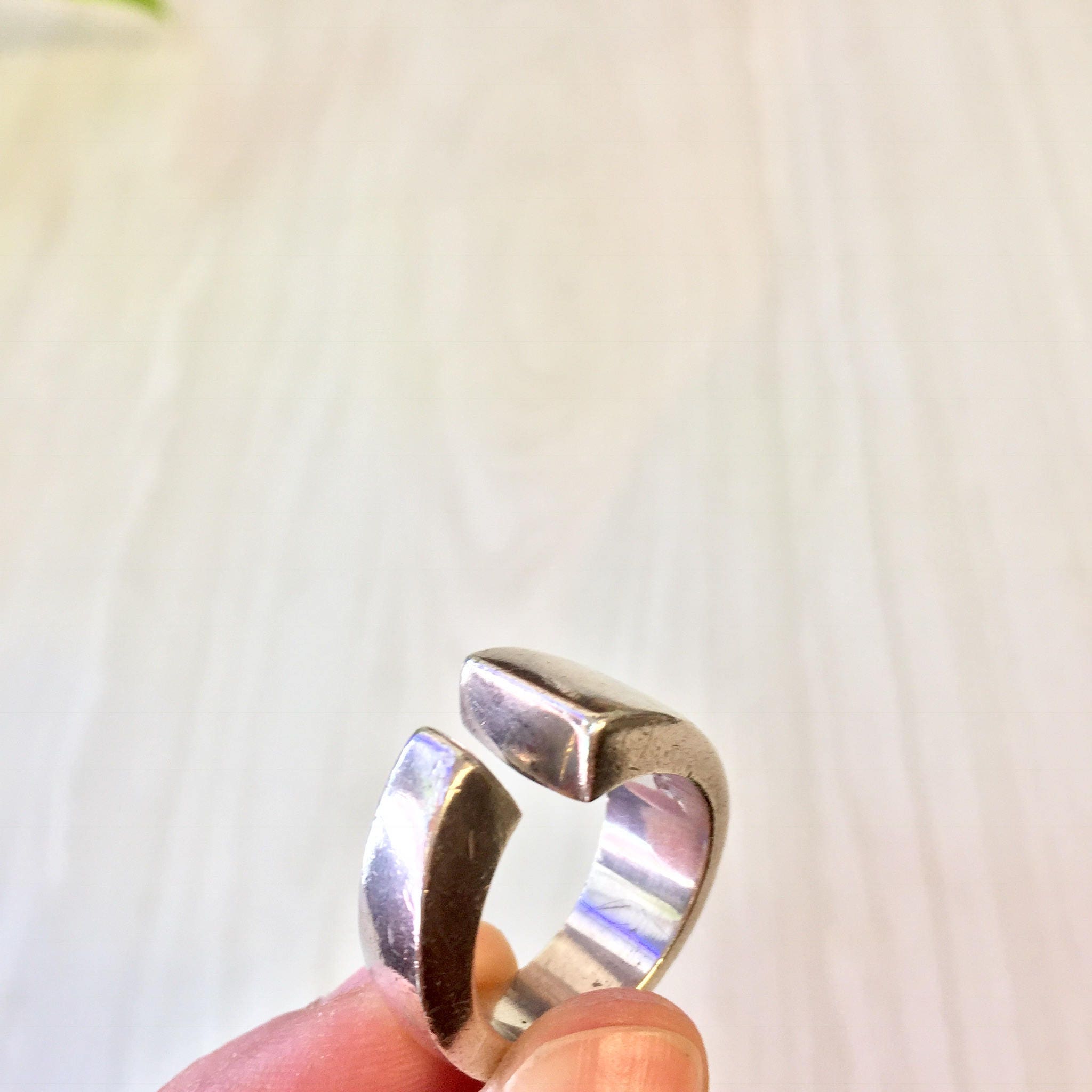 Abstract Sterling Silver Ring | Minimalist Jewelry | 925 Ring | Thick Band Ring | Holiday Gift Idea | Gift for Her | Statement Jewelry |