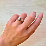 Abstract Sterling Silver Ring | Minimalist Jewelry | 925 Ring | Thick Band Ring | Holiday Gift Idea | Gift for Her | Statement Jewelry |