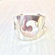 Vintage Sterling Silver Reed and Barton Swirl Design Cuff Bracelet