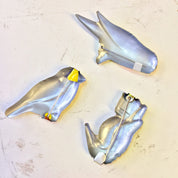 Vintage Metal Bird Pins | Bird Brooch | Set of Three Pins | Vintage Pin | Brooch | Bird | Tropical Birds | Japan |