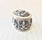 Monogrammed Trinket Box | Sterling Silver Box | Small Knick Knack Box | Vintage Jewelry Box | Southeast Asian Silver Box | Organization
