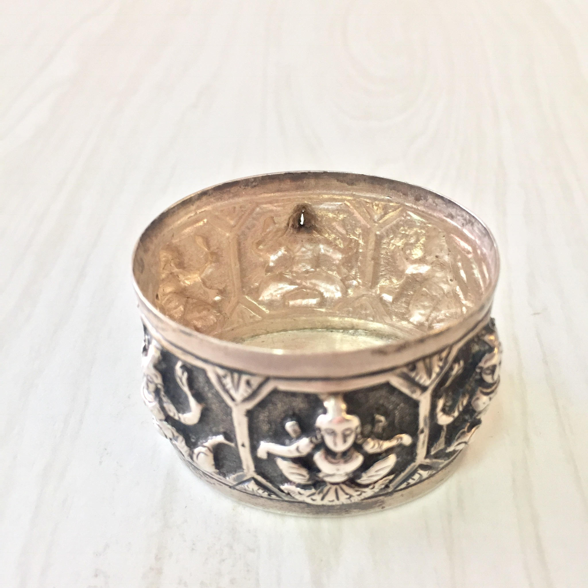 Monogrammed Trinket Box | Sterling Silver Box | Small Knick Knack Box | Vintage Jewelry Box | Southeast Asian Silver Box | Organization
