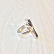 Vintage Sterling Silver Ankh Ring with Black Onyx | Egyptian Jewelry | Statement Ring | Ankh Jewelry | Holiday Gift Idea | Black Ring |