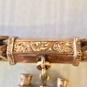 Antique Victorian Mourning Hair Jewelry 10 Karat Gold | Antique Mourning Jewelry | Binocular Pendant | Victorian Jewelry | Antique Necklace