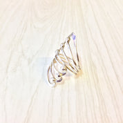 Vintage Sterling Silver Ring | Statement Jewelry | Modern Style Jewelry | Abstract Design | Gift for Mom | Vintage Silver | 925