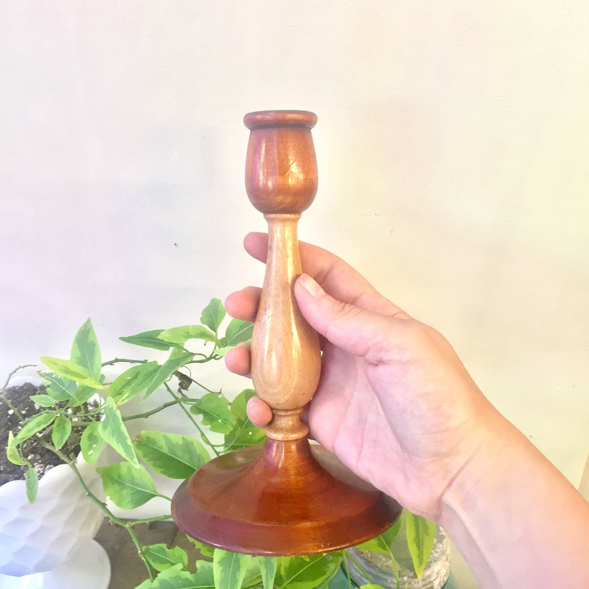 Farber and Shlevin Candlesticks | Wooden Candlesticks | Wood Carved | Home Decor | Bohemian Home | Candlestick Set | Housewarming Gift |