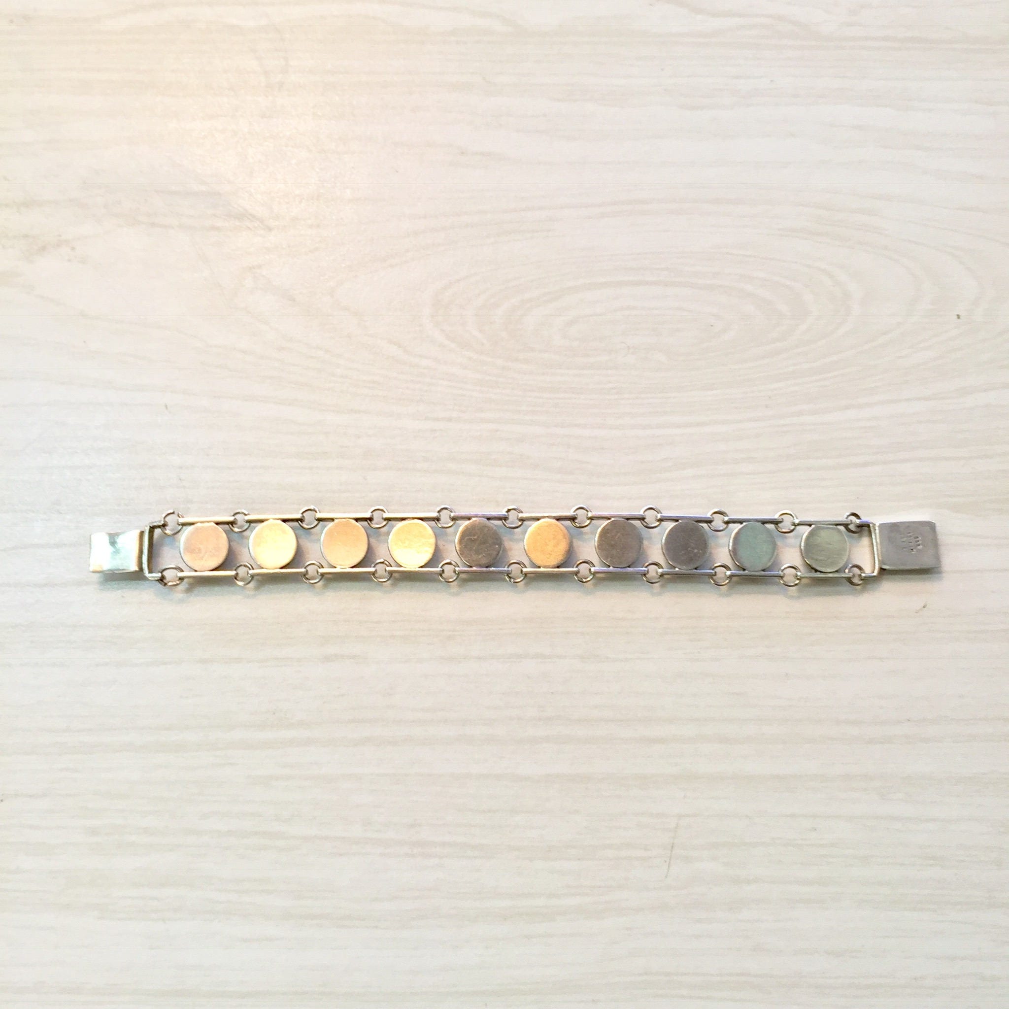 Vintage Sterling Silver and Turquoise Bracelet | Silver Link Bracelet | Turquoise Jewelry | Vintage Jewelry | Holiday Gift Idea |