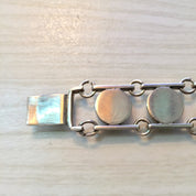 Vintage Sterling Silver and Turquoise Bracelet | Silver Link Bracelet | Turquoise Jewelry | Vintage Jewelry | Holiday Gift Idea |